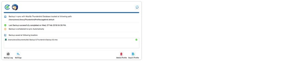 Thunderbird mail backup