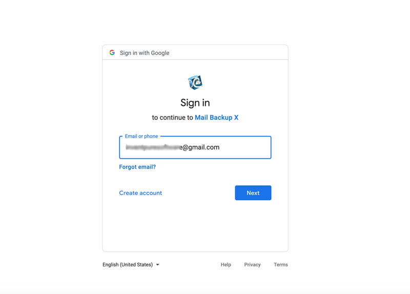 Authenticate your Gmail account 