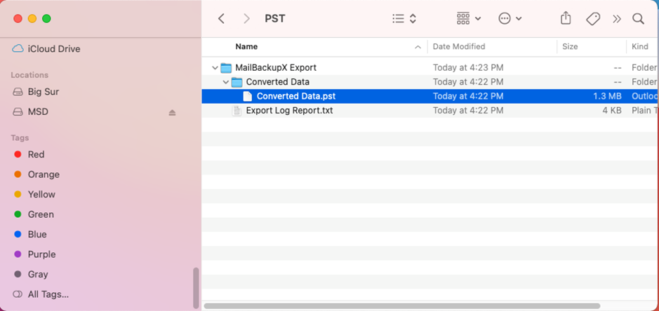 export Apple Mail to PST mail